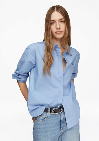 COMMA Bluse in Blau: Vorderseite