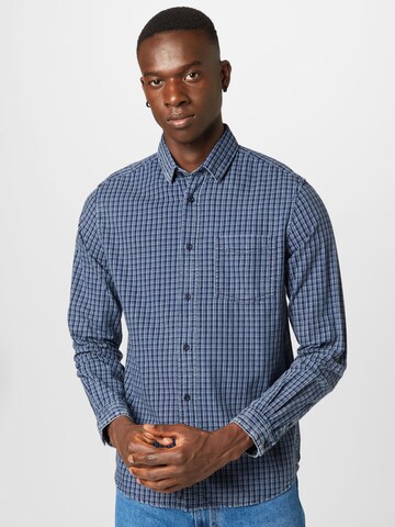 TOM TAILOR Regular fit Button Up Shirt in Blue: front