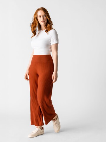 Les Lunes Wide Leg Hose 'Michelle' in Braun