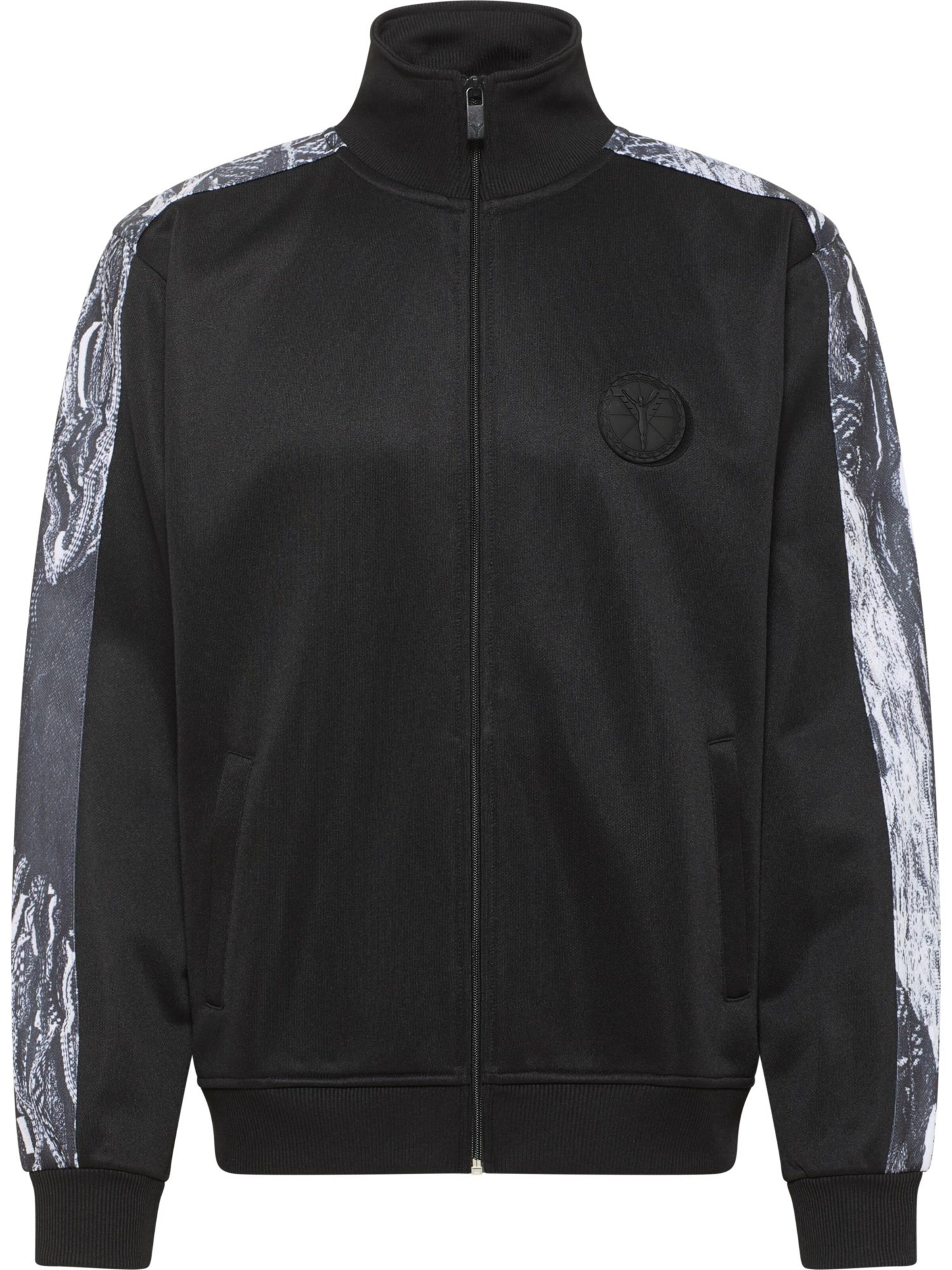 Carlo Colucci Zip-Up Hoodie ' Demelas ' in Black: front