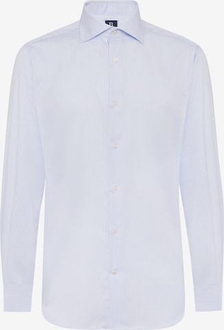 Coupe regular Chemise Boggi Milano en bleu : devant