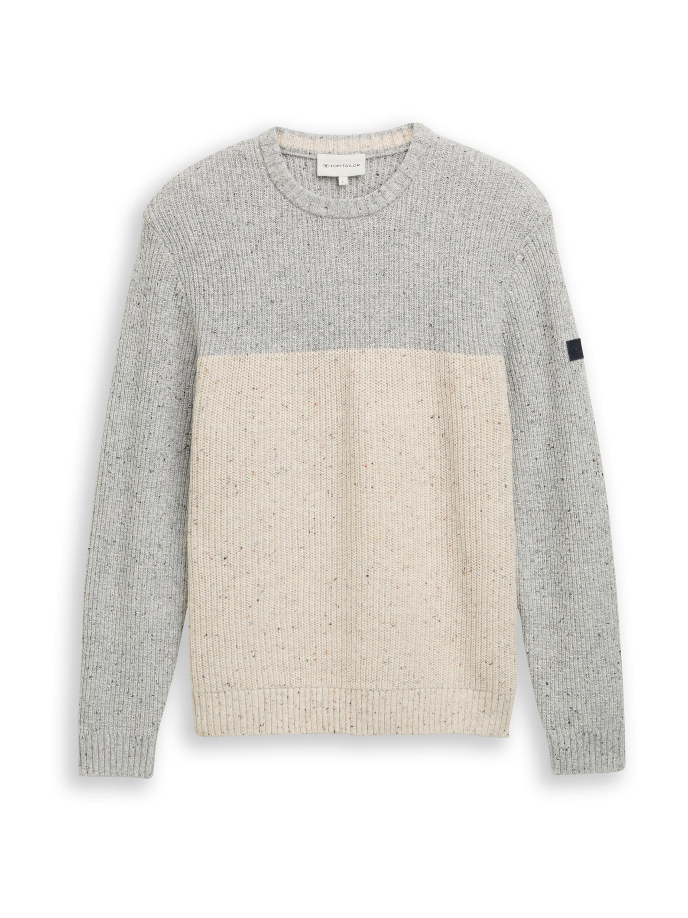 pelēks TOM TAILOR Džemperis: no priekšpuses