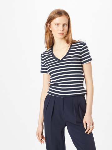 T-shirt TOMMY HILFIGER en bleu : devant