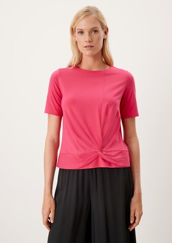 T-shirt s.Oliver BLACK LABEL en rose : devant