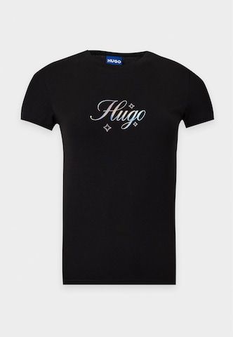 HUGO Póló '90's' - fekete: elől
