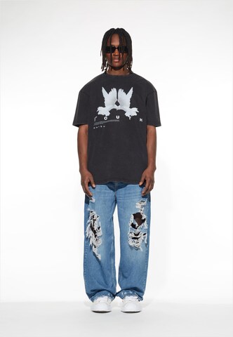 Lost Youth Shirt 'Dove' in Black: front