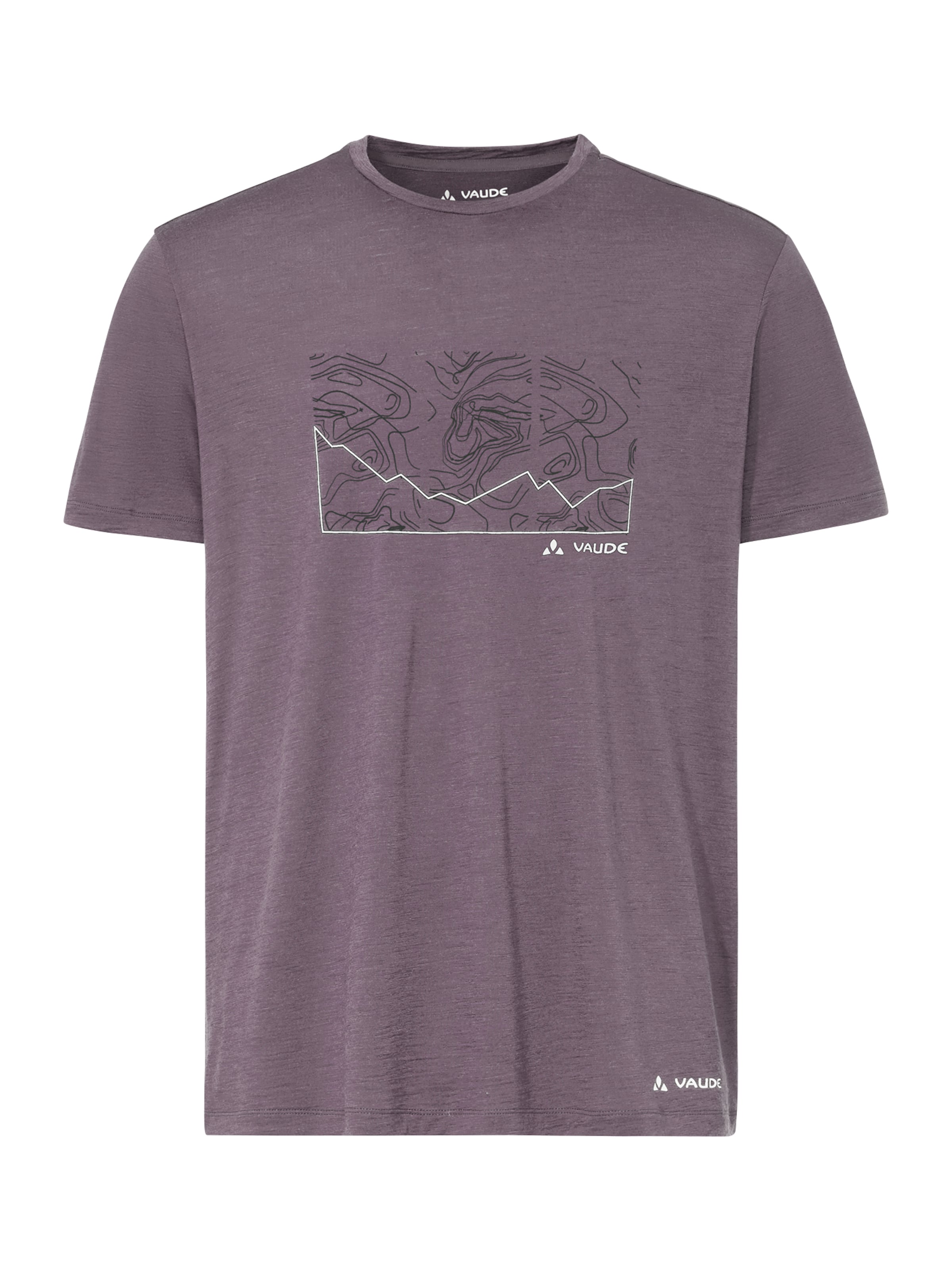 VAUDE Shirt 'Tekoa' in Lila: voorkant