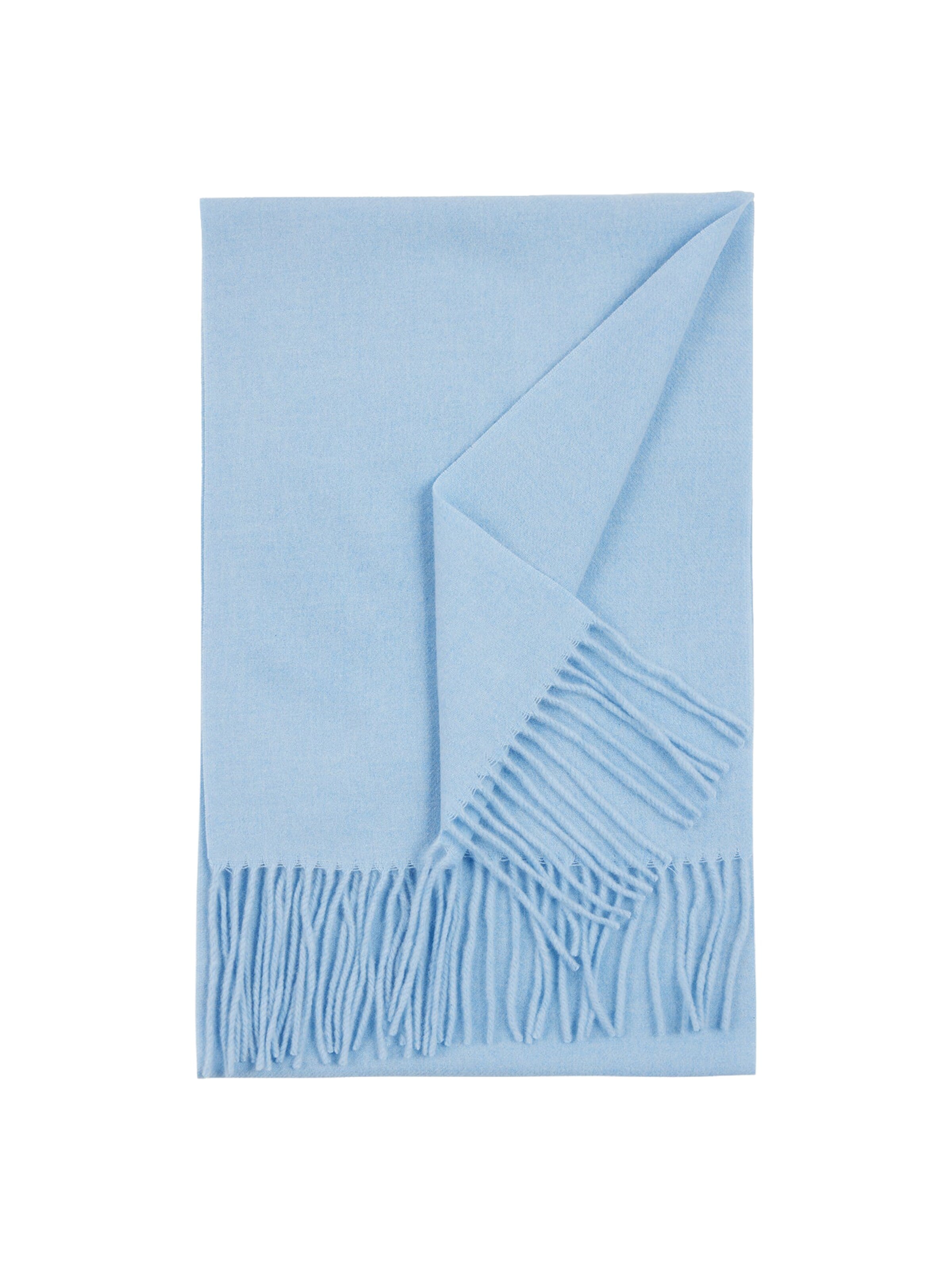 GOBI Cashmere Halsduk 'Unisex Cashmere Fringed Scarf' i blå: framsida