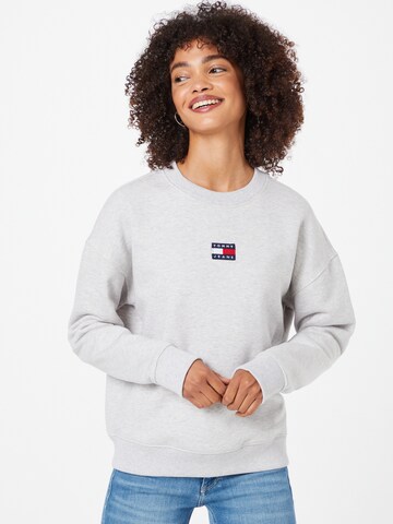 Sweat-shirt Tommy Jeans en gris : devant