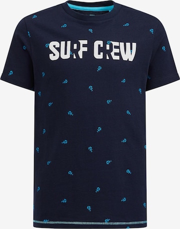 T-Shirt WE Fashion en bleu : devant