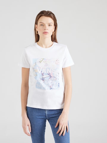 VANS T-shirt 'WILD BOUQUET' i vit: framsida