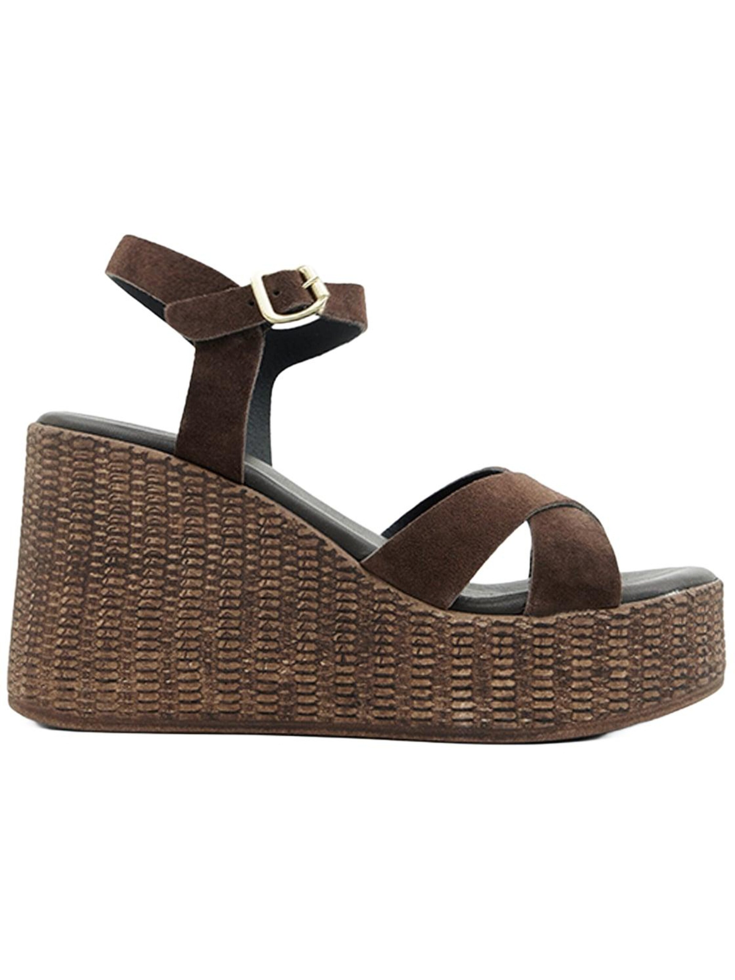 Desa Teenslipper 'Keilsandalen' in Bruin