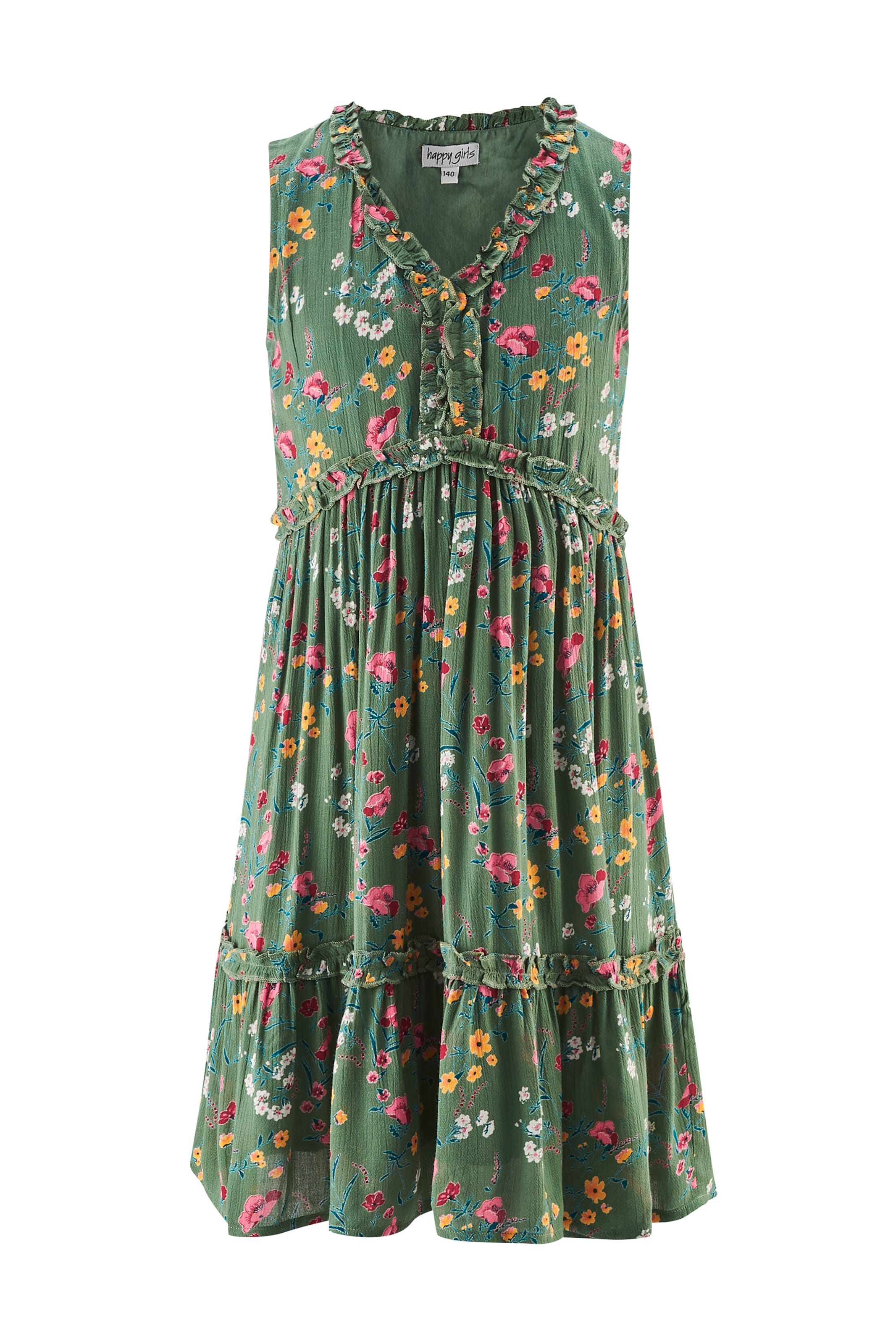 happy girls Kleit, värv roheline: eest vaates