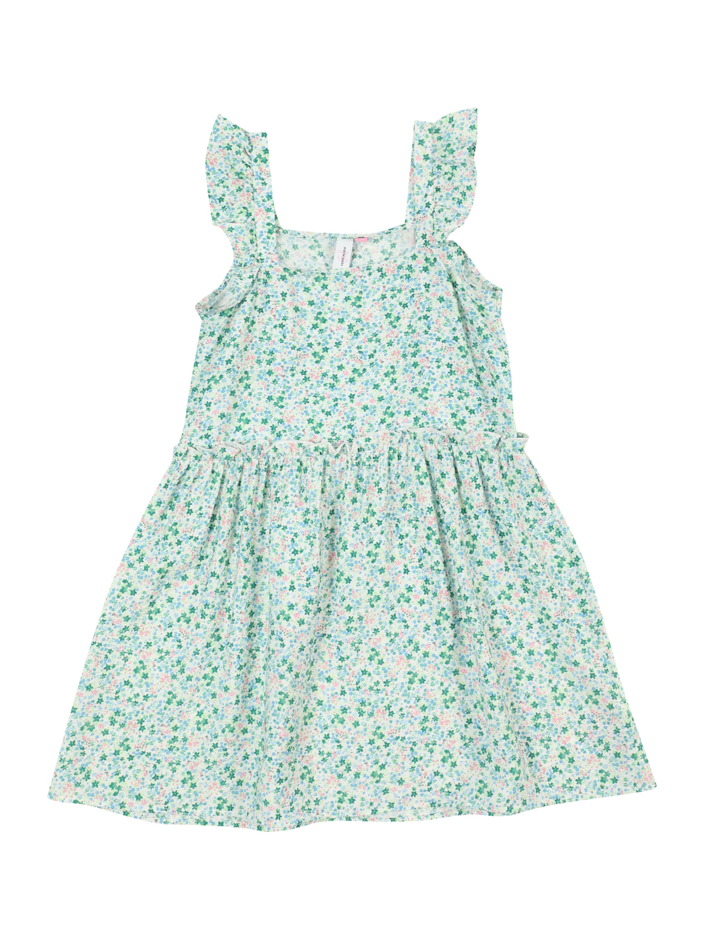 Vero Moda Girl Kleit 'VMIRIS DITSY', värv roheline: eest vaates