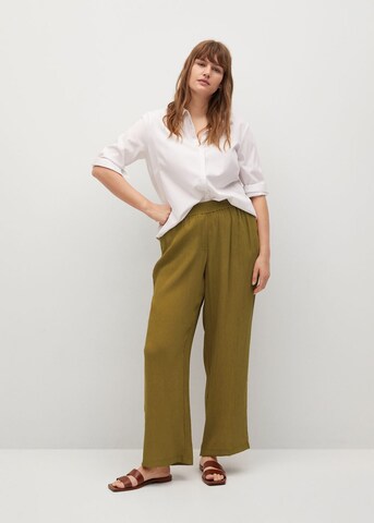 Wide Leg Pantalon 'Fluber' MANGO en vert