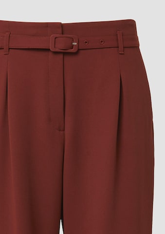 Loosefit Pantalon à pince s.Oliver en rouge