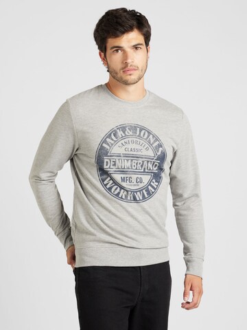 JACK & JONES Sweatshirt in Grey: front
