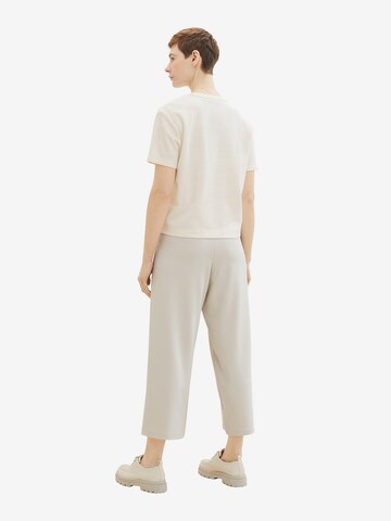 Wide leg Pantaloni di TOM TAILOR DENIM in grigio