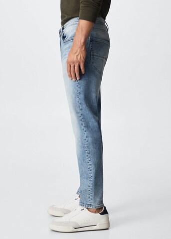 MANGO MAN Tapered Jeans 'Tom' in Blue