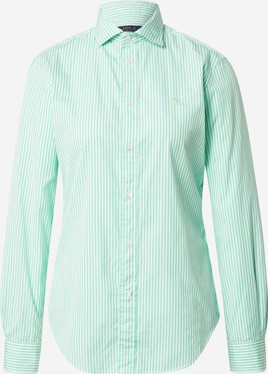 Bluză 'GEORGIA' Polo Ralph Lauren pe verde mentă / alb, Vizualizare produs