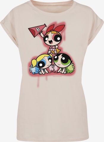 T-shirt 'Powerpuff Girls Cheerleaders' F4NT4STIC en beige : devant