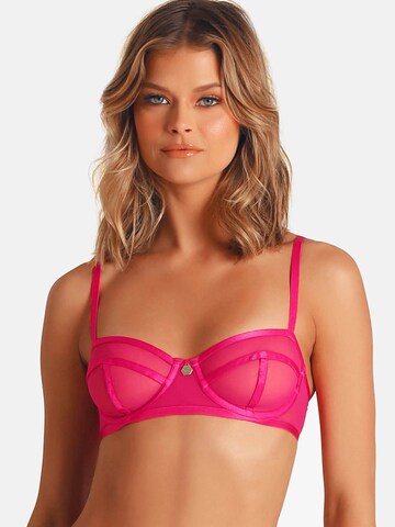 OW Collection Balconette Bra 'RHEA' in Pink: front