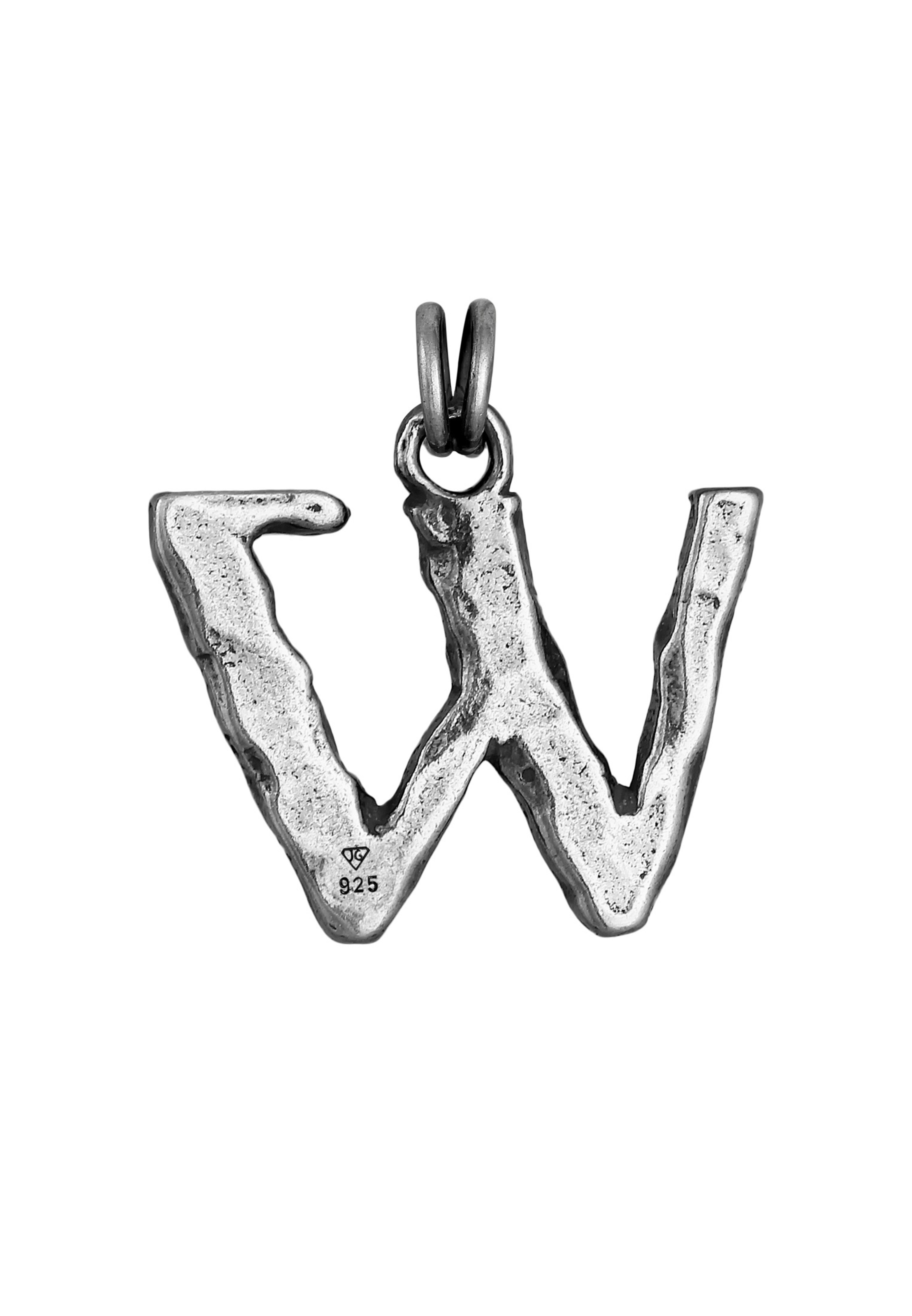 Pendentif 'W' Haze&Glory en argent : devant