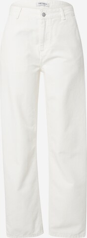 Carhartt WIP - Loosefit Pantalón 'Pierce' en blanco: frente