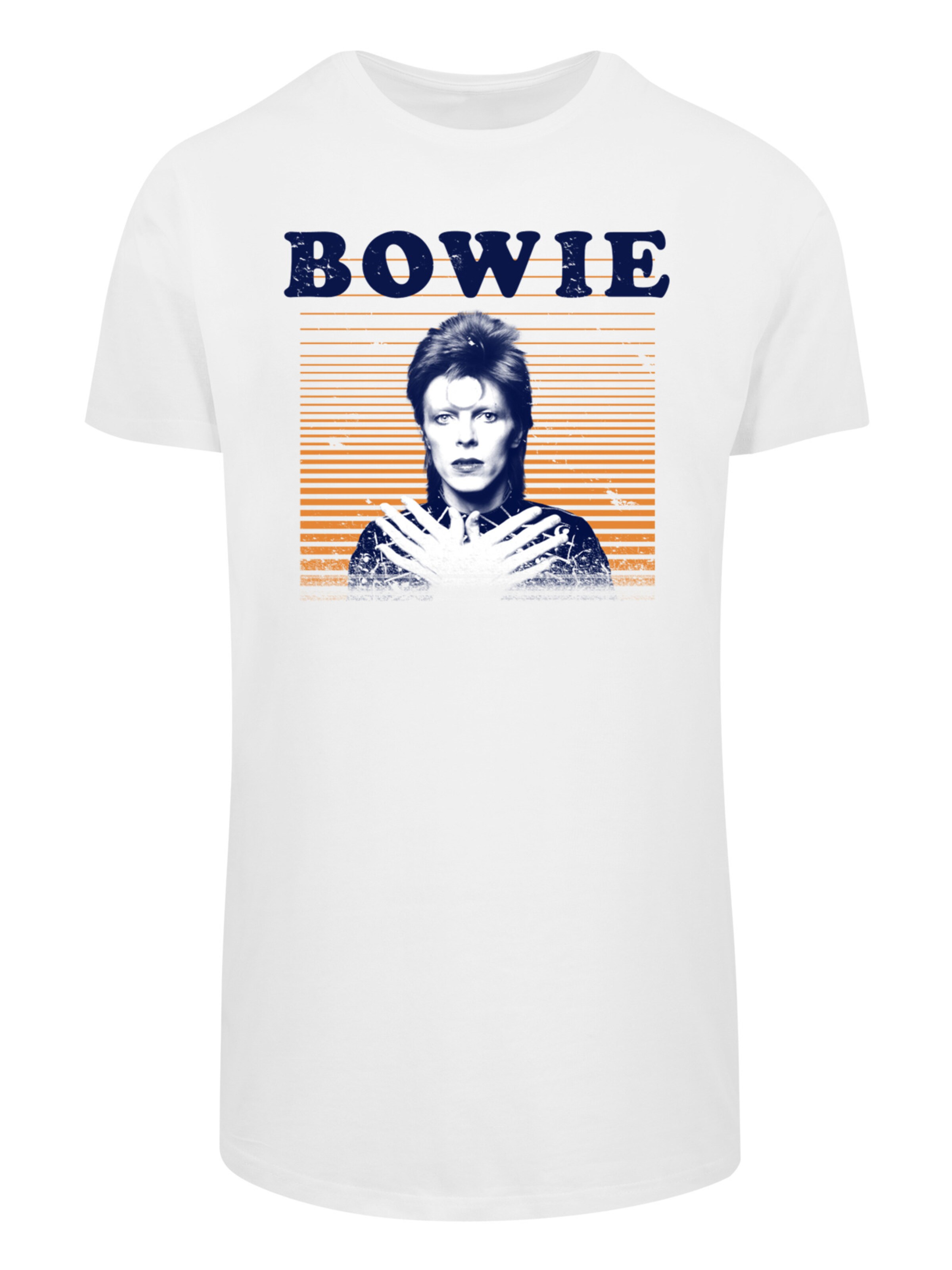 T-Shirt 'David Bowie' F4NT4STIC en blanc : devant