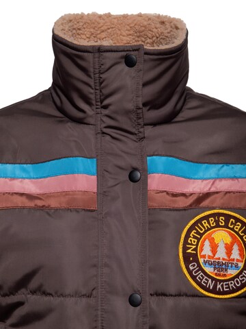 Queen Kerosin Winter Jacket 'Nature's Calling' in Brown