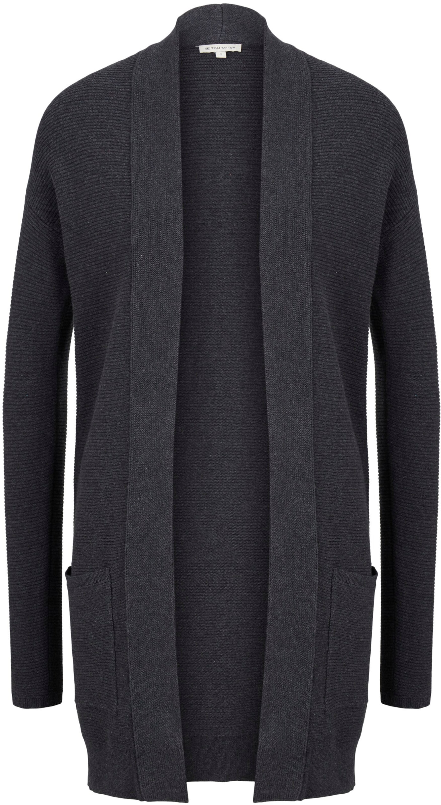 TOM TAILOR Strickjacke in Grau: Vorderseite