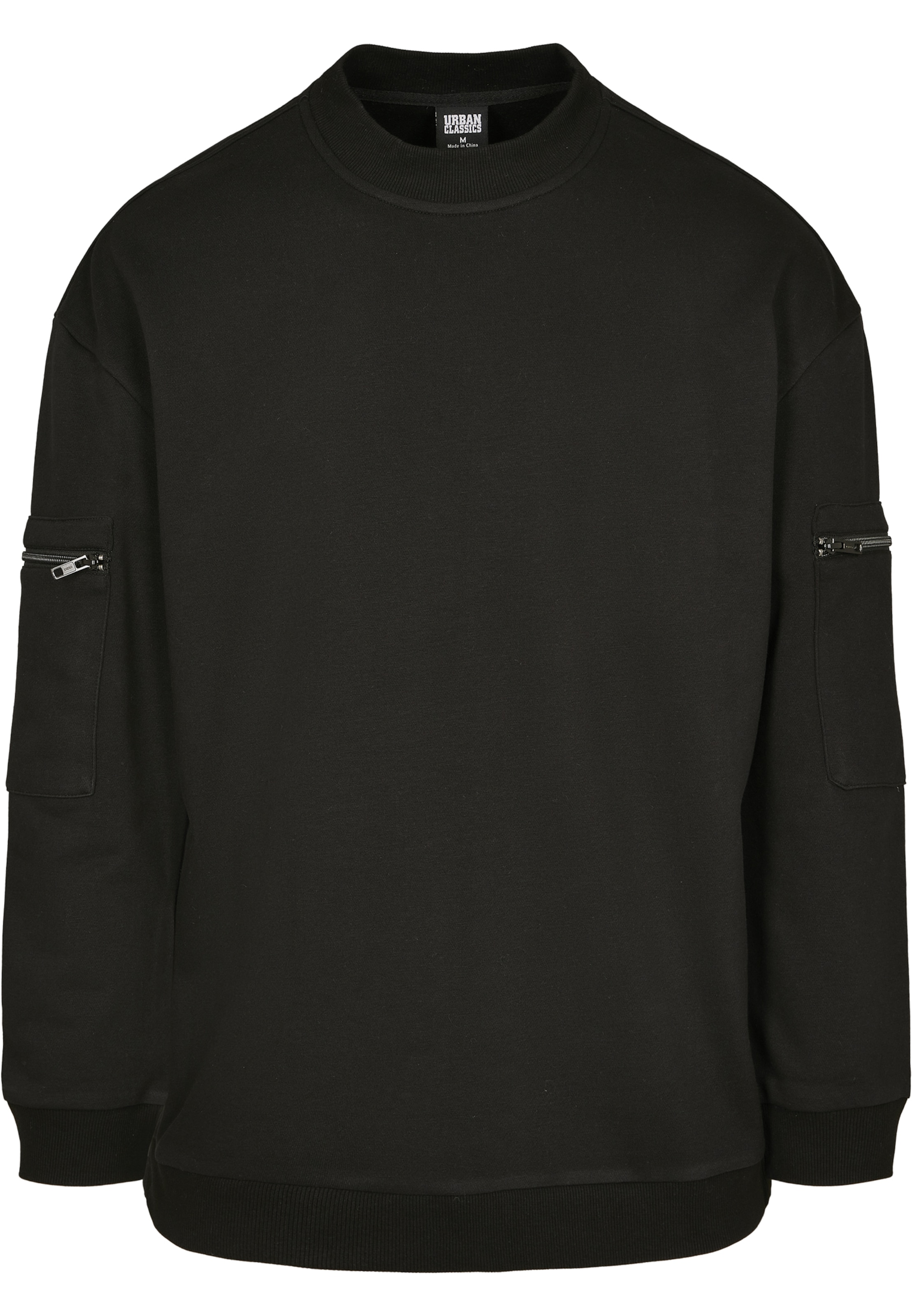 Urban Classics Sweatshirt in Black: front