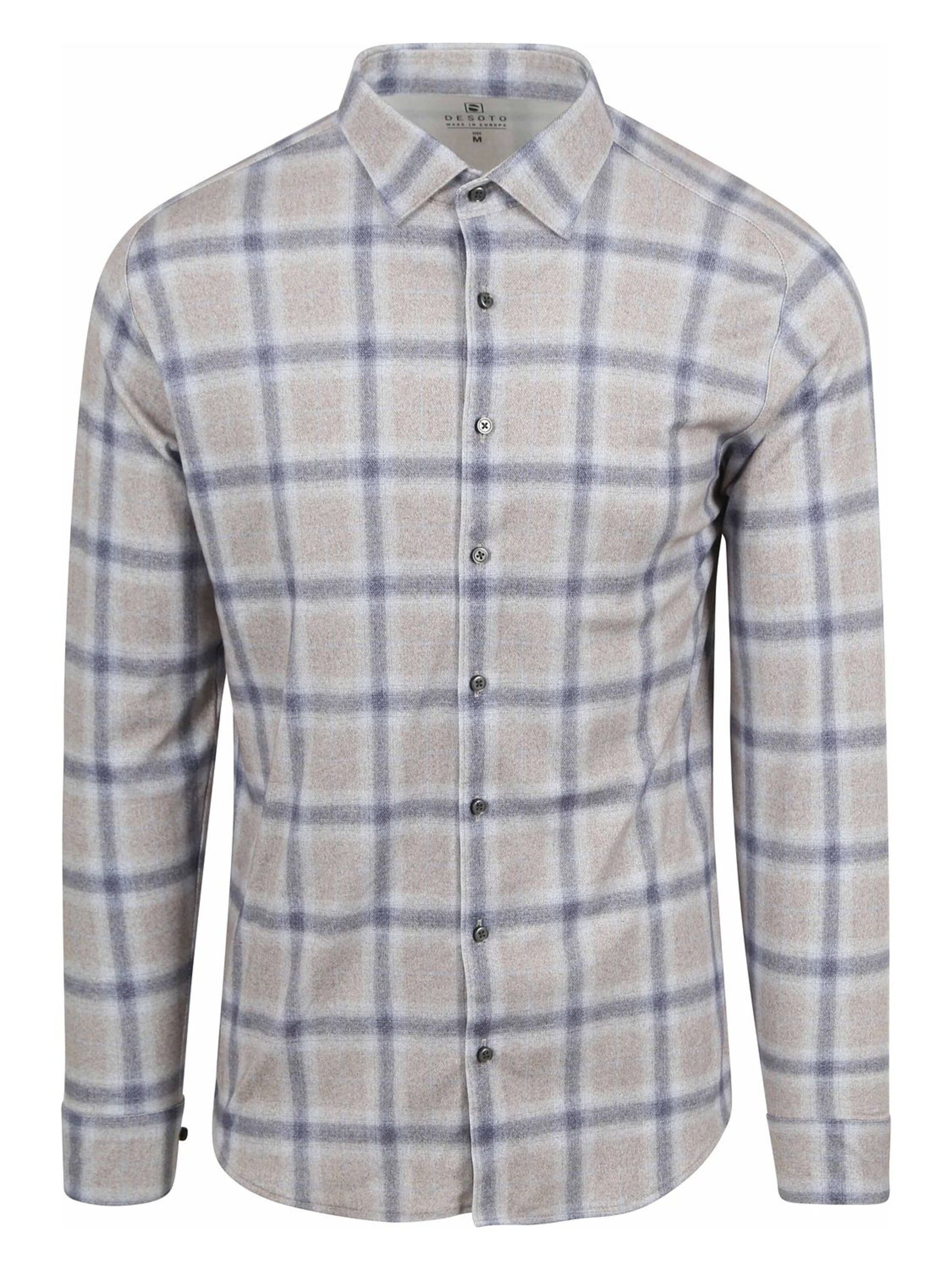 DESOTO Slim fit Overhemd in Blauw