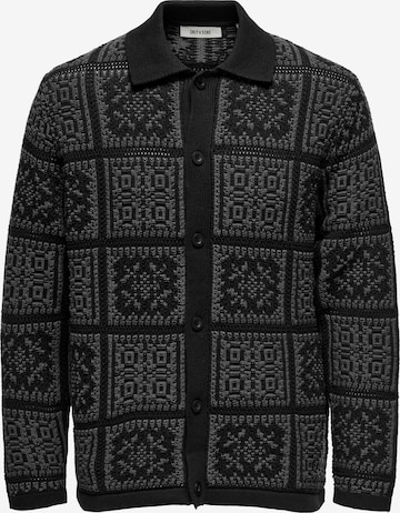 Only & SonsKardigan - crna boja: prednji dio