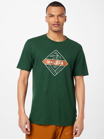 Maloja Funkční tričko 'Kibe' – zelená: přední strana
