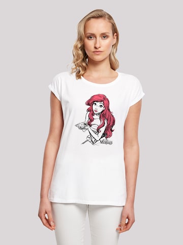 T-shirt 'Ariel Shell Sketch' F4NT4STIC en blanc : devant