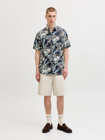 JACK & JONES Средняя посадка Рубашка 'JJHonolulu' в Черный
