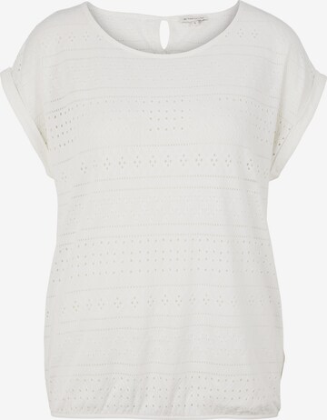 T-shirt TOM TAILOR en blanc : devant