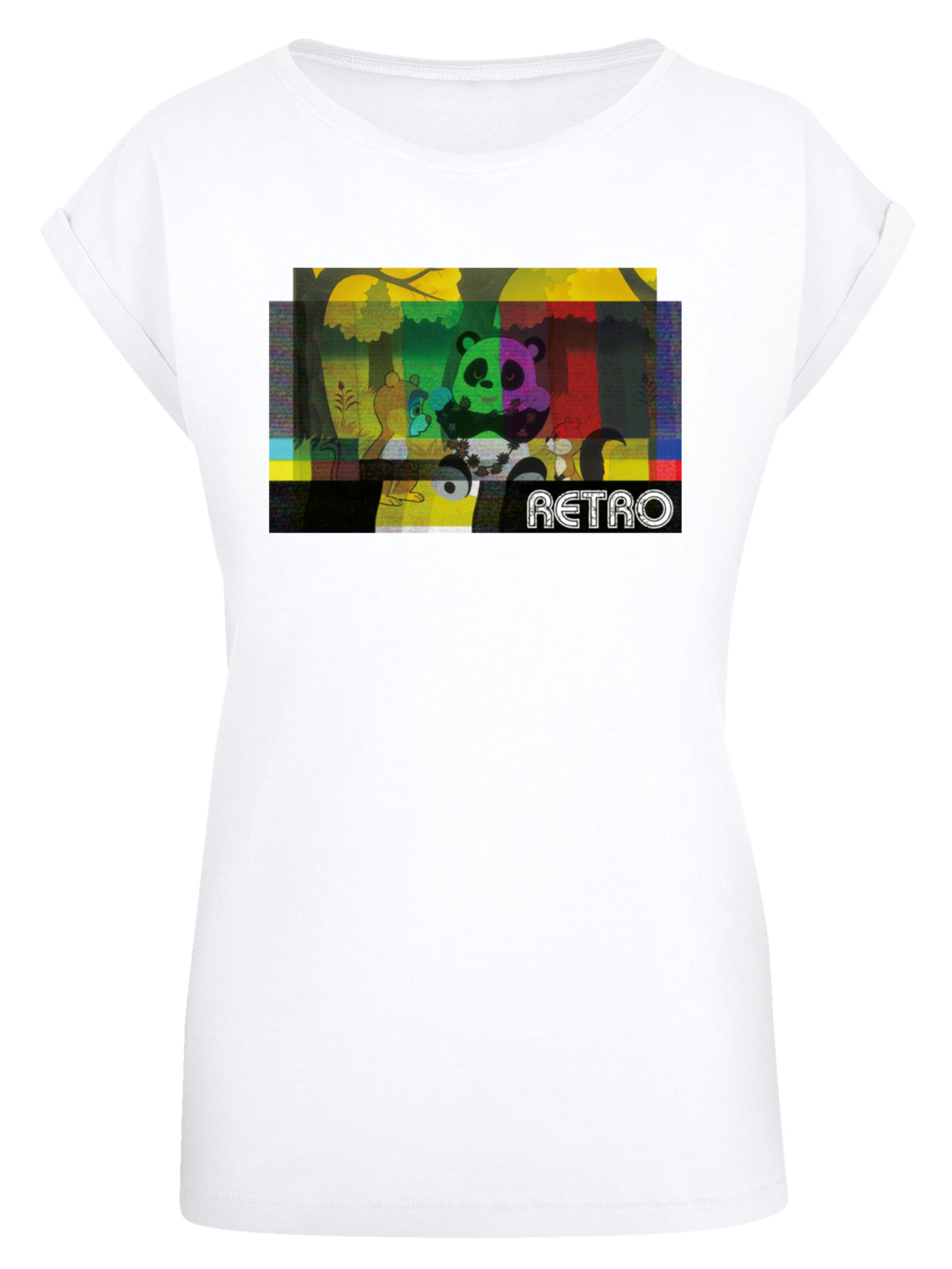 F4NT4STIC Shirt 'Tao Tao Cassette' in mischfarben / weiß, Produktansicht