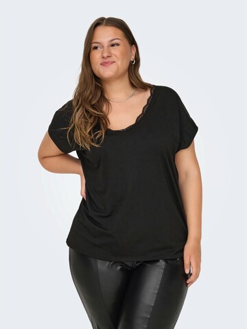 ONLY Carmakoma - Camiseta 'CARMOSTER' en negro: frente