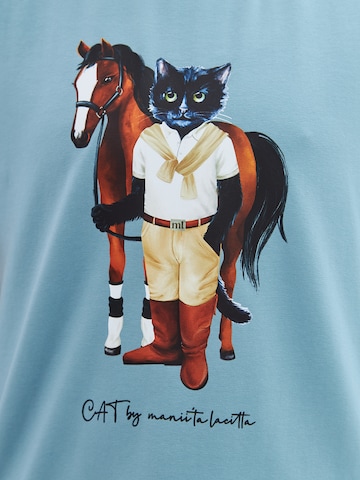 CAT by Maniita Lacitta Shirt 'RIDER CAT' in Blauw