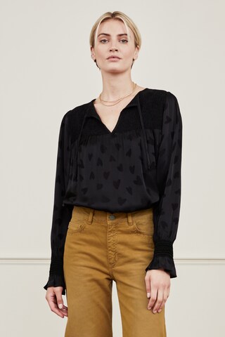 Fabienne Chapot Blouse 'Caro' in Zwart: voorkant