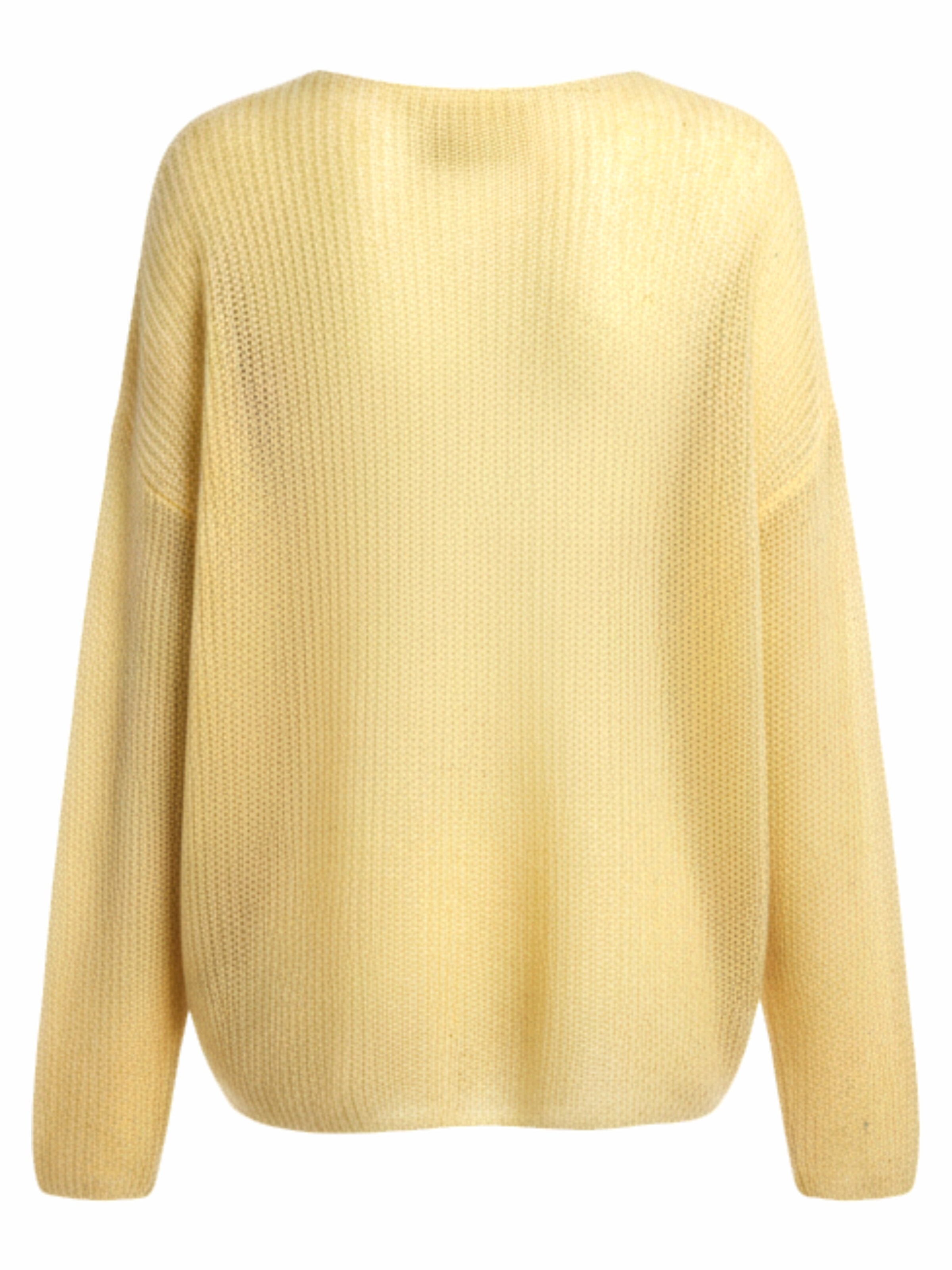 LIKS. Munich Sweater 'Leichter Strickpullover mit Herzblume' in Yellow