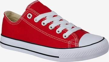 Baskets basses Elara en rouge : devant