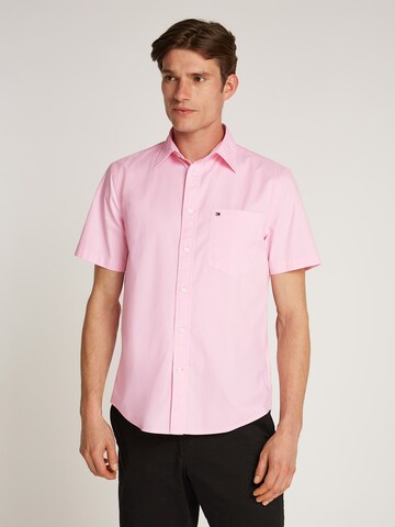 TOMMY HILFIGER Regular Fit Hemd 'Flex' in Pink: Vorderseite