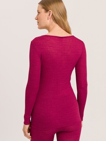 Hanro Longsleeve ' Woolen Lace ' in Rot