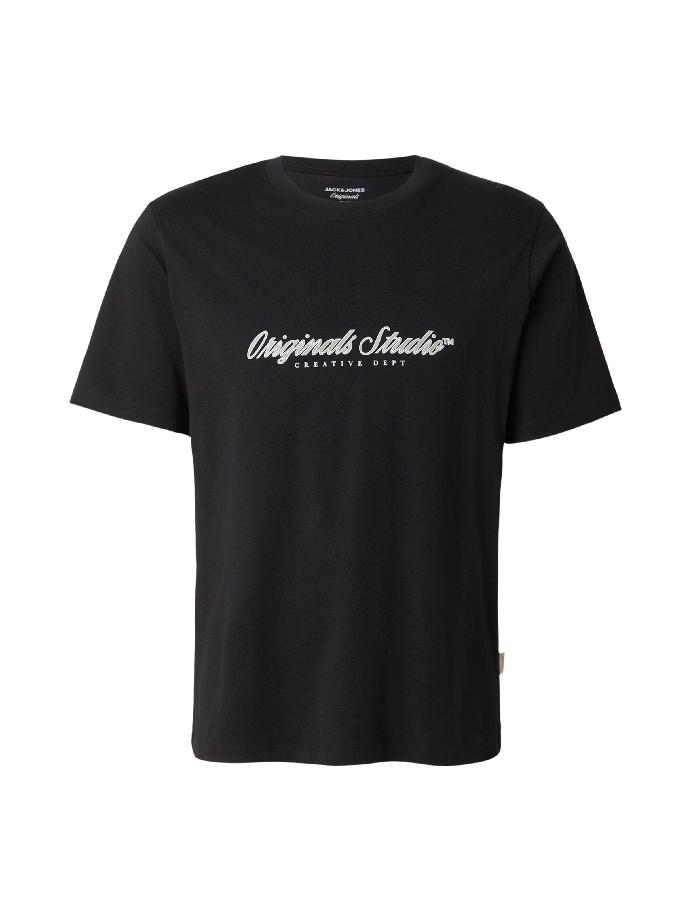 JACK & JONES Camisa 'JORMONTAUK' em preto / branco, Vista do artigo