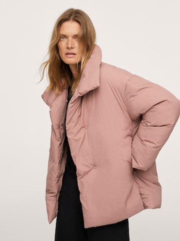 MANGO Winter Jacket 'Nata' in Pink