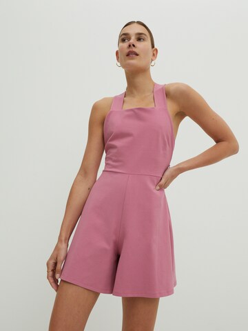 Tuta jumpsuit 'Alessia' di EDITED in rosa: frontale