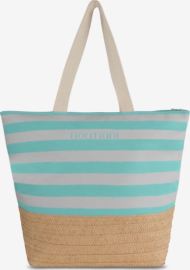 normani Strandtasche 'Mackay' in beige / hellgrau / mint, Produktansicht